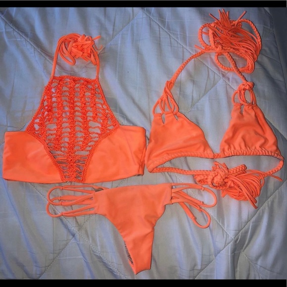 acacia swimwear Other - Orange acacia bikini tops and bottom set